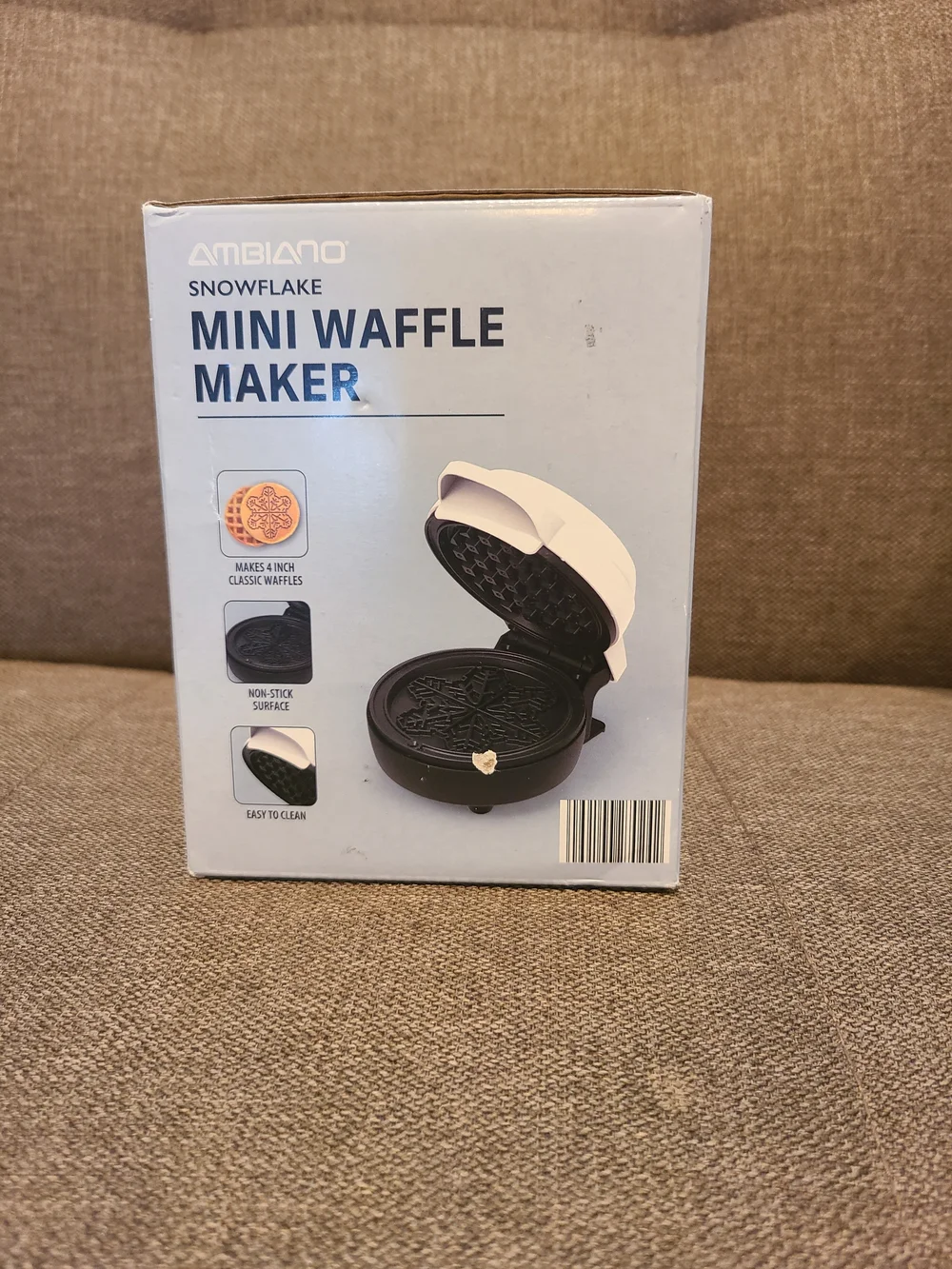 Ambiano Snowflake Mini Waffle Maker - New